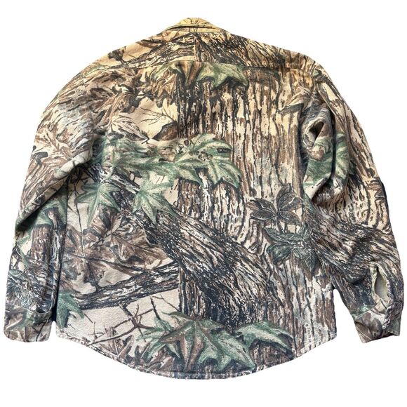 Codet RealTree Camo Flannel Shacket Men's 90’s M Hunting Shirt Jacket 22.5x25.5 - Picture 3 of 16